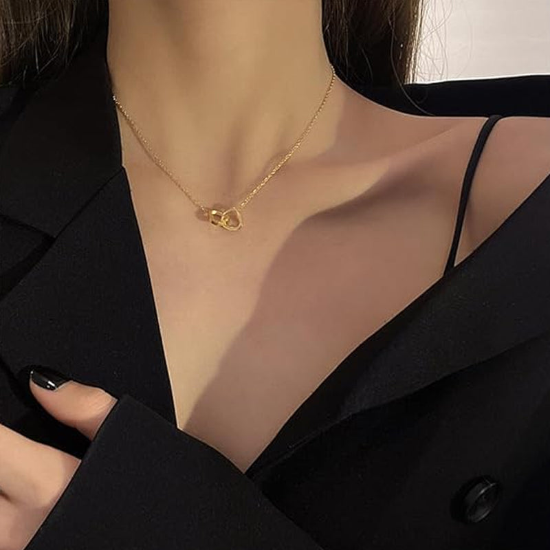 VierraSol | Collar de Corazón con Caja de Regalo Rotativa de Rosa