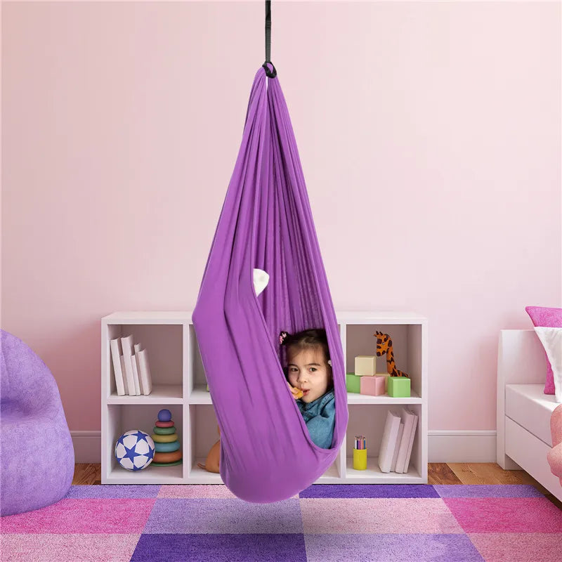 VierraSol | Columpio Sensorial CalmGlide para Niños – Hamaca de Terapia Interior para Calma, Concentración y Confianza