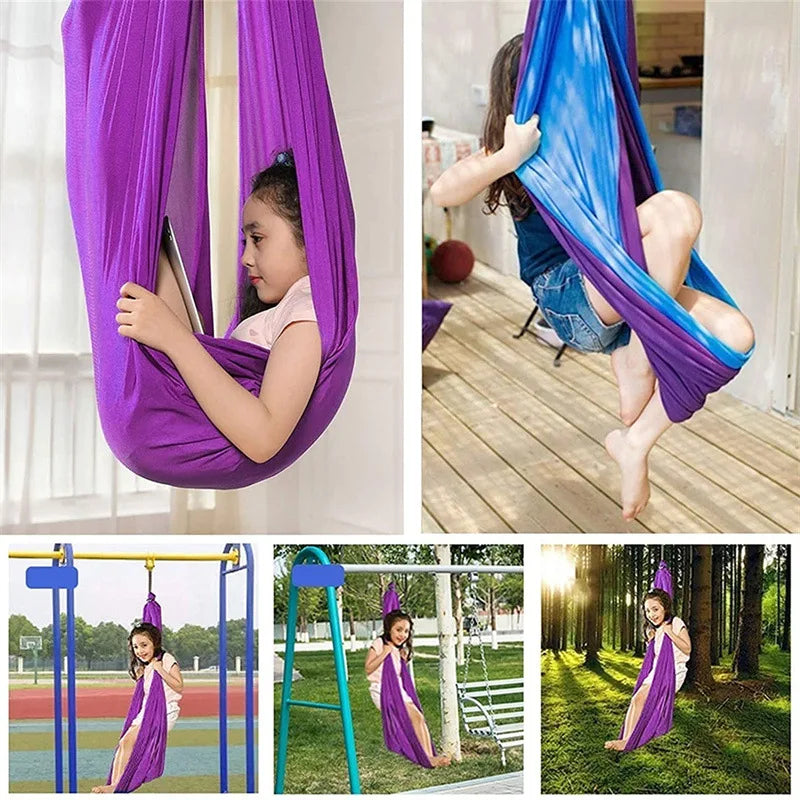 VierraSol | Columpio Sensorial CalmGlide para Niños – Hamaca de Terapia Interior para Calma, Concentración y Confianza