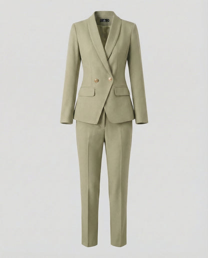 VierraSol - Conjunto de Blazer y Pantalones Elegante para Negocios
