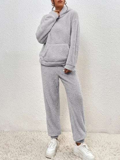 VierraSol | Conjunto de Lounge de Teddy con Capucha para Mujeres
