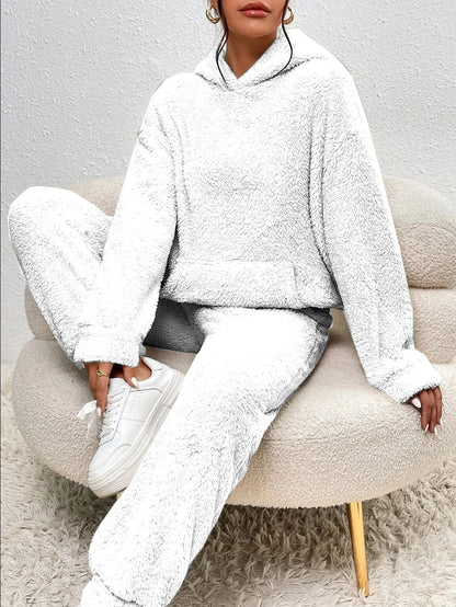 VierraSol | Conjunto de Lounge de Teddy con Capucha para Mujeres