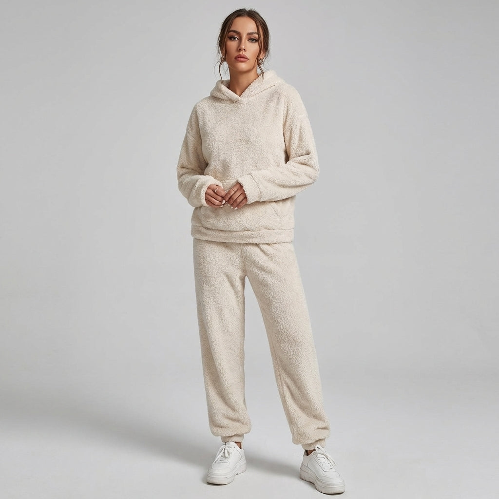 VierraSol | Conjunto de Loungewear de Forro Polar con Capucha para Mujeres