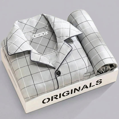 VierraSol | Conjunto de Pijamas para Hombre con Camisa de Botones y Pantalones a Cuadros