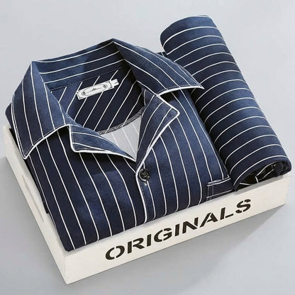 VierraSol | Conjunto de Pijamas para Hombre con Camisa de Botones y Pantalones a Cuadros