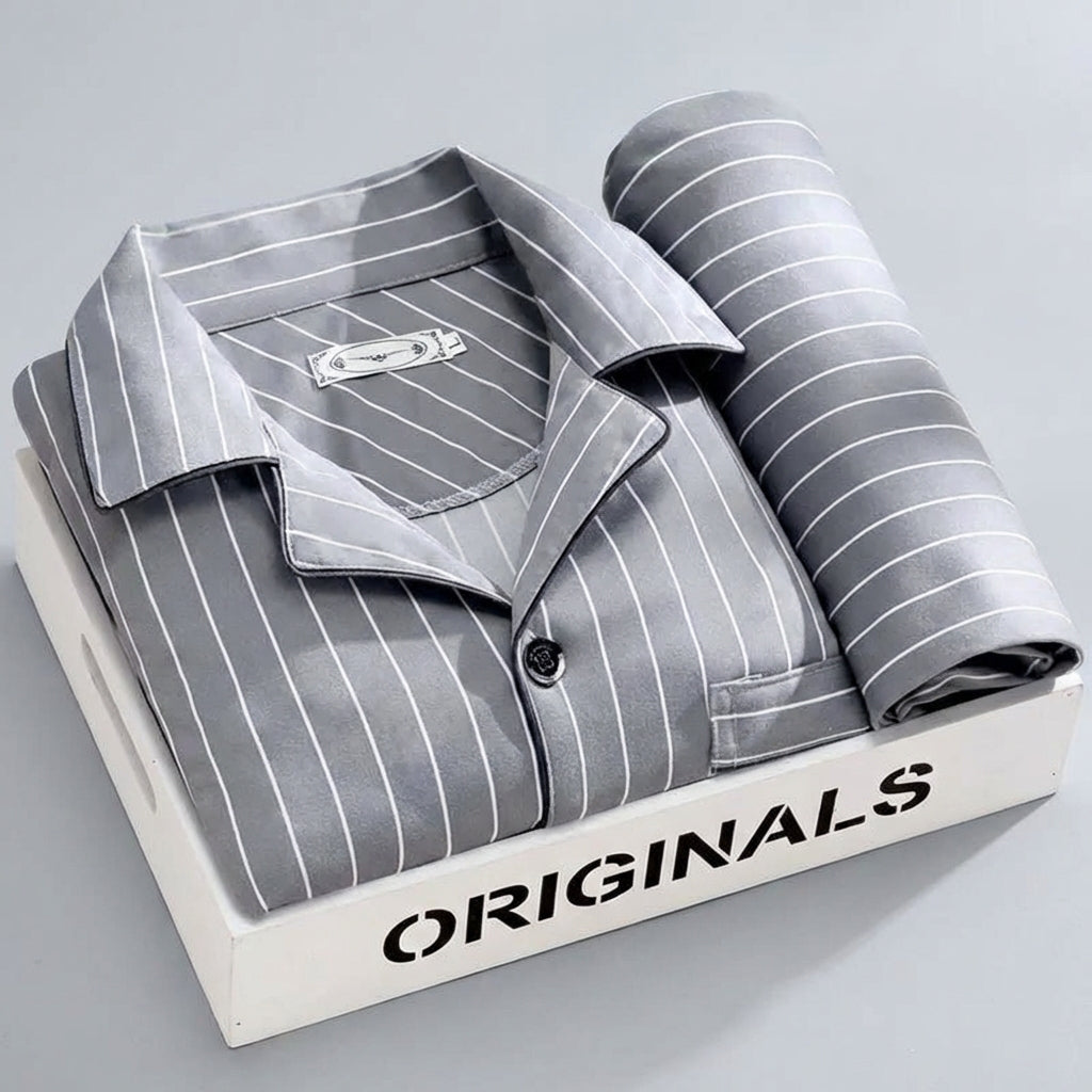 VierraSol | Conjunto de Pijamas para Hombre con Camisa de Botones y Pantalones a Cuadros