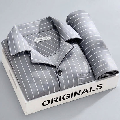 VierraSol | Conjunto de Pijamas para Hombre con Camisa de Botones y Pantalones a Cuadros