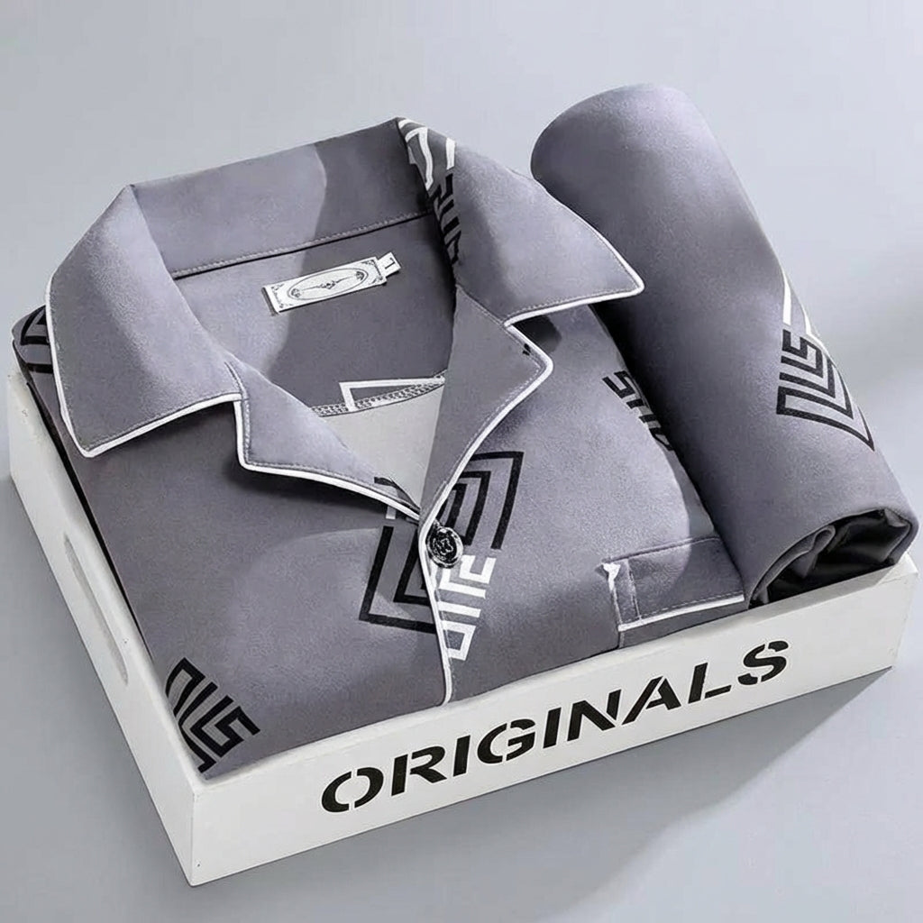 VierraSol | Conjunto de Pijamas para Hombre con Camisa de Botones y Pantalones a Cuadros