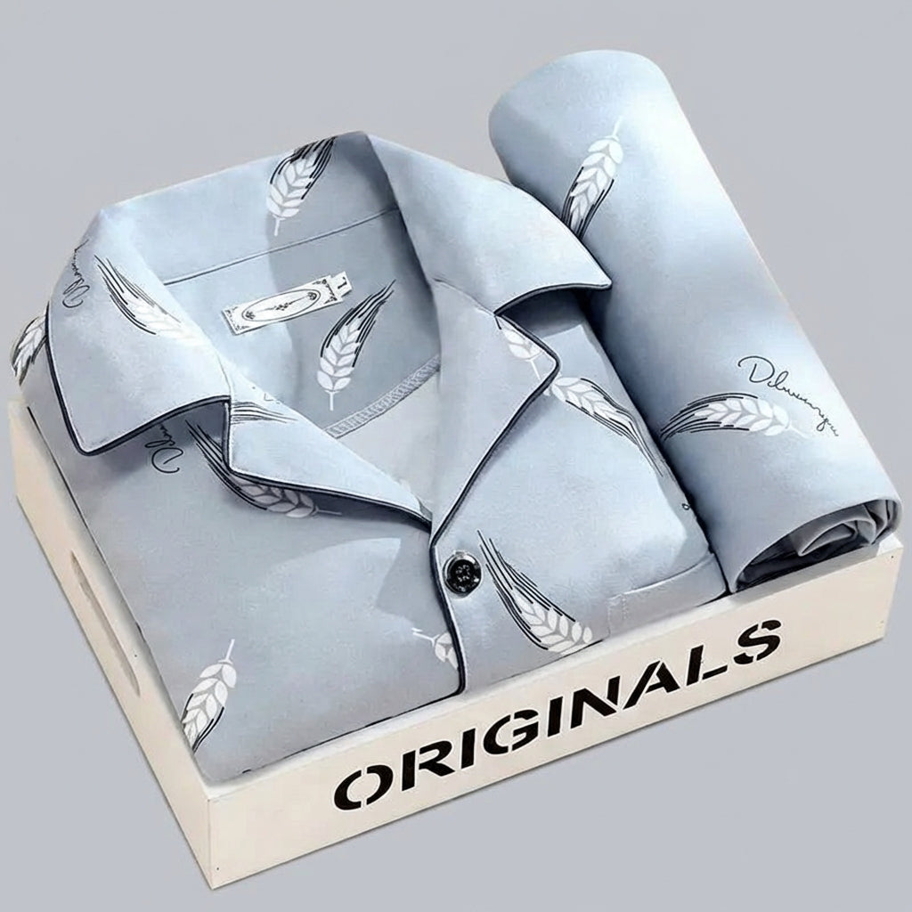 VierraSol | Conjunto de Pijamas para Hombre con Camisa de Botones y Pantalones a Cuadros