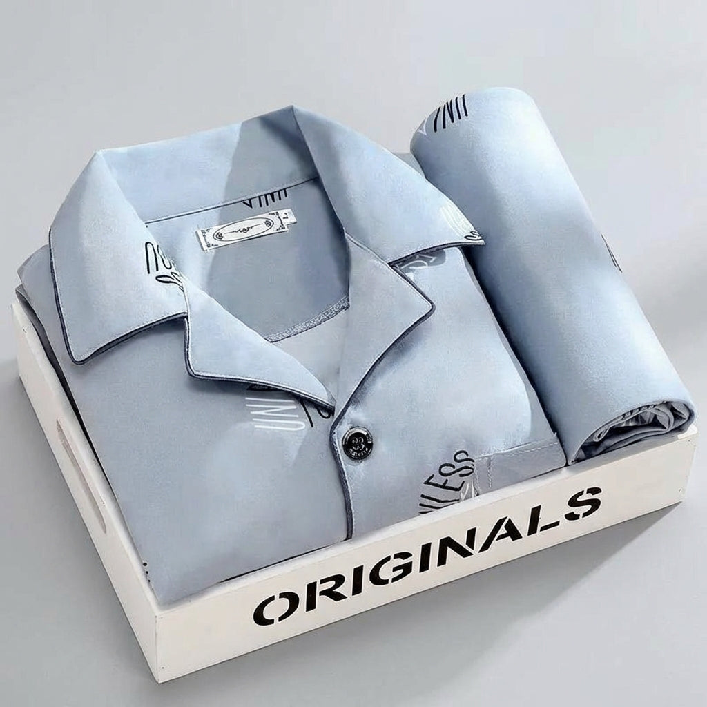 VierraSol | Conjunto de Pijamas para Hombre con Camisa de Botones y Pantalones a Cuadros