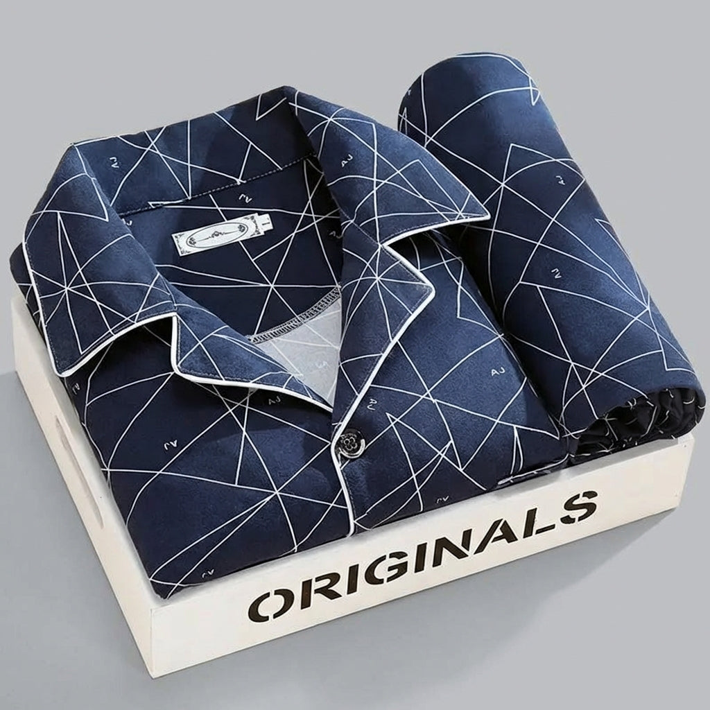 VierraSol | Conjunto de Pijamas para Hombre con Camisa de Botones y Pantalones a Cuadros