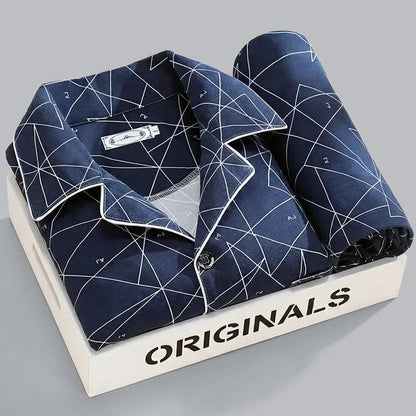 VierraSol | Conjunto de Pijamas para Hombre con Camisa de Botones y Pantalones a Cuadros