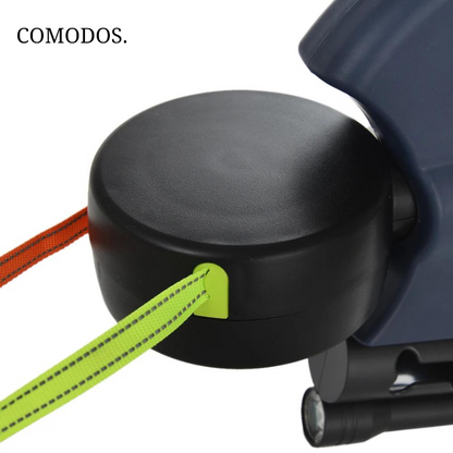 VierraSol | Correa para Perros con Luz LED, Línea Doble Retráctil