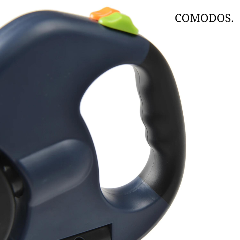 VierraSol | Correa para Perros con Luz LED, Línea Doble Retráctil