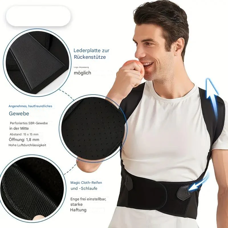 VierraSol | Corrector Ergonómico de Postura para Alivio del Dolor de Cuello y Espalda Ajustable y Estable