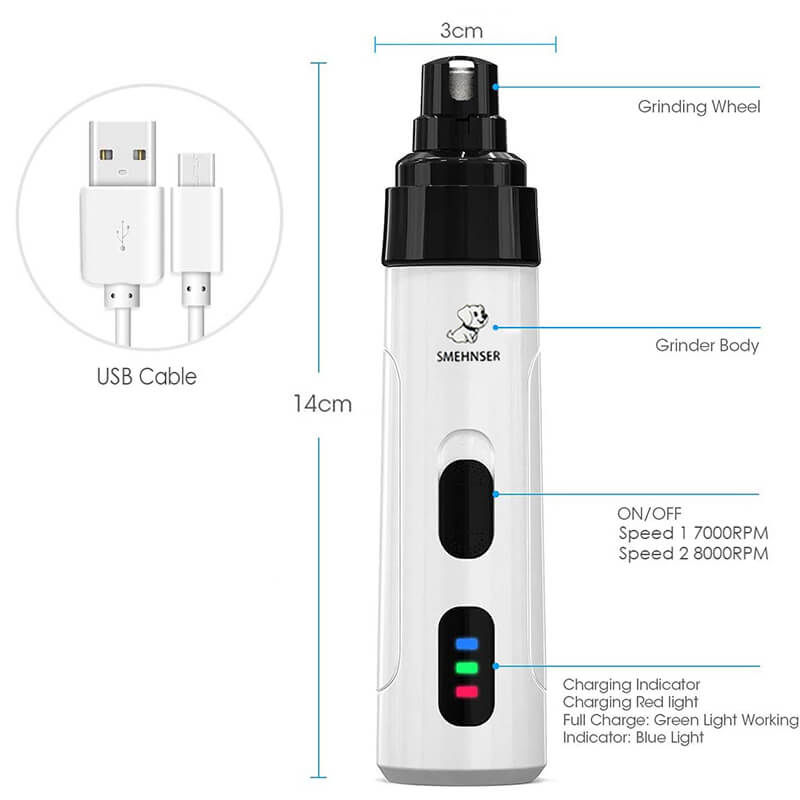 VierraSol | Cortadora de Uñas Eléctrica para Perros y Gatos