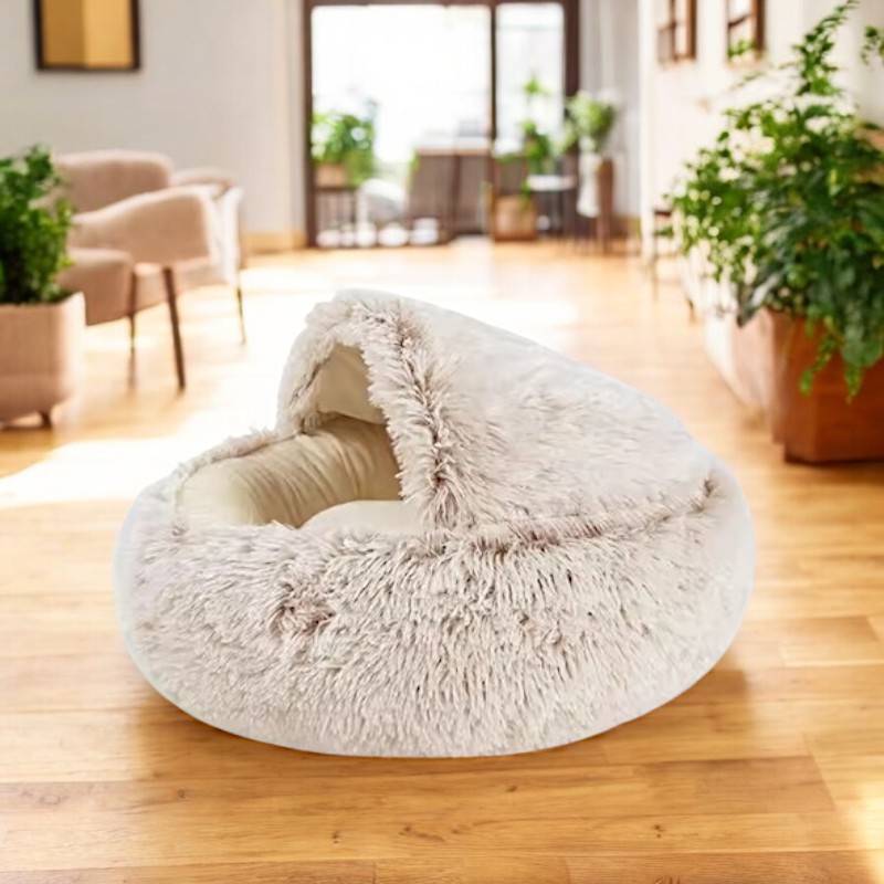 VierraSol | Cueva de Cama Acogedora para Mascotas, Ideal para Perros y Gatos de Todos los Tamaños