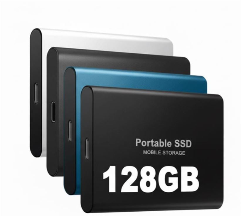VierraSol | DataSprint SSD Externo 128GB – Almacenamiento USB-C rápido de hasta 1050 MB/s