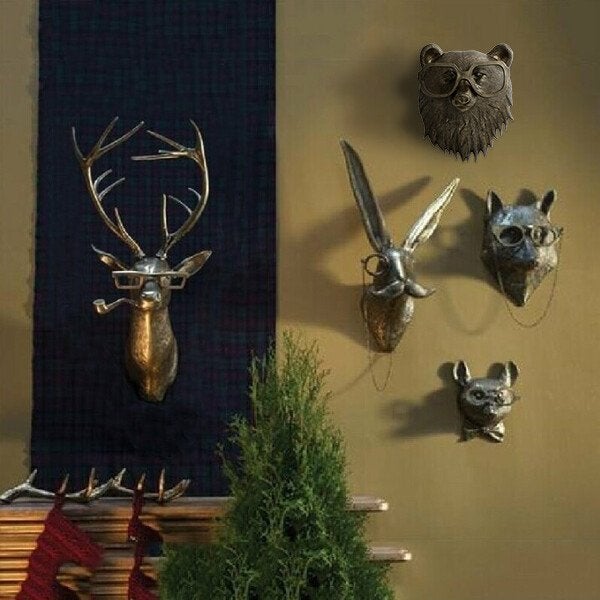VierraSol | Decoración de Pared con Cabeza de Animal Única para el Hogar