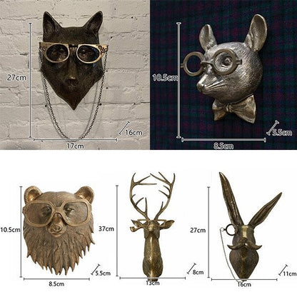 VierraSol | Decoración de Pared con Cabeza de Animal Única para el Hogar