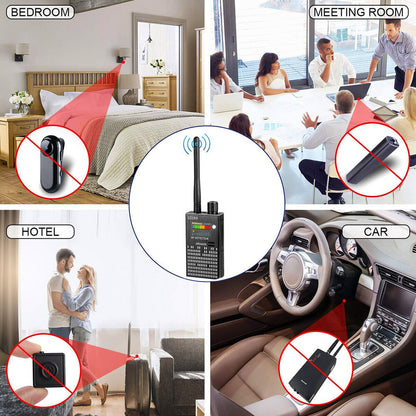 VierraSol | Detector de Señales Espía, Detector RF, Cámara Oculta, Lente Láser, Buscador de Dispositivos GSM-GPS