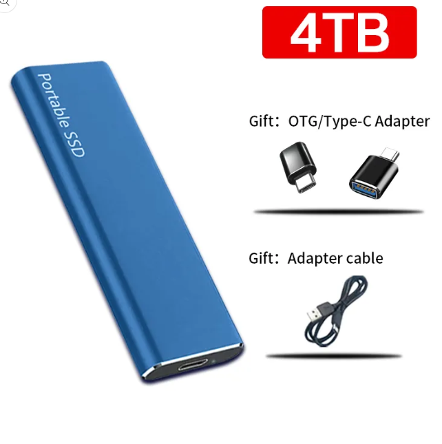 VierraSol | Disco Duro Externo Portátil de 4TB USB-C para PC y Mac