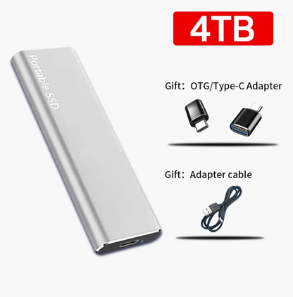 VierraSol | Disco Duro Externo Portátil de 4TB USB-C para PC y Mac