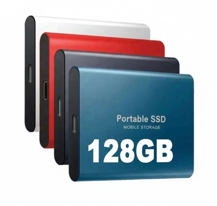VierraSol | Disco Duro SSD Externo de Aluminio Almacenamiento Portátil 128GB