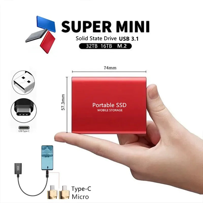 VierraSol | Disco Duro SSD Externo SSD 1 2 4 8 12 16 32 64 TB Externo