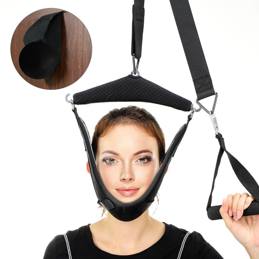 VierraSol | Dispositivo Ajustable para Estiramiento del Cuello para Alivio del Dolor Cervical