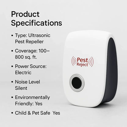 VierraSol | Dispositivo Repelente de Ardillas Ultrasónico - Control de Plagas Efectivo para Ahuyentar Ardillas en 48 Horas para Jardines y Patios
