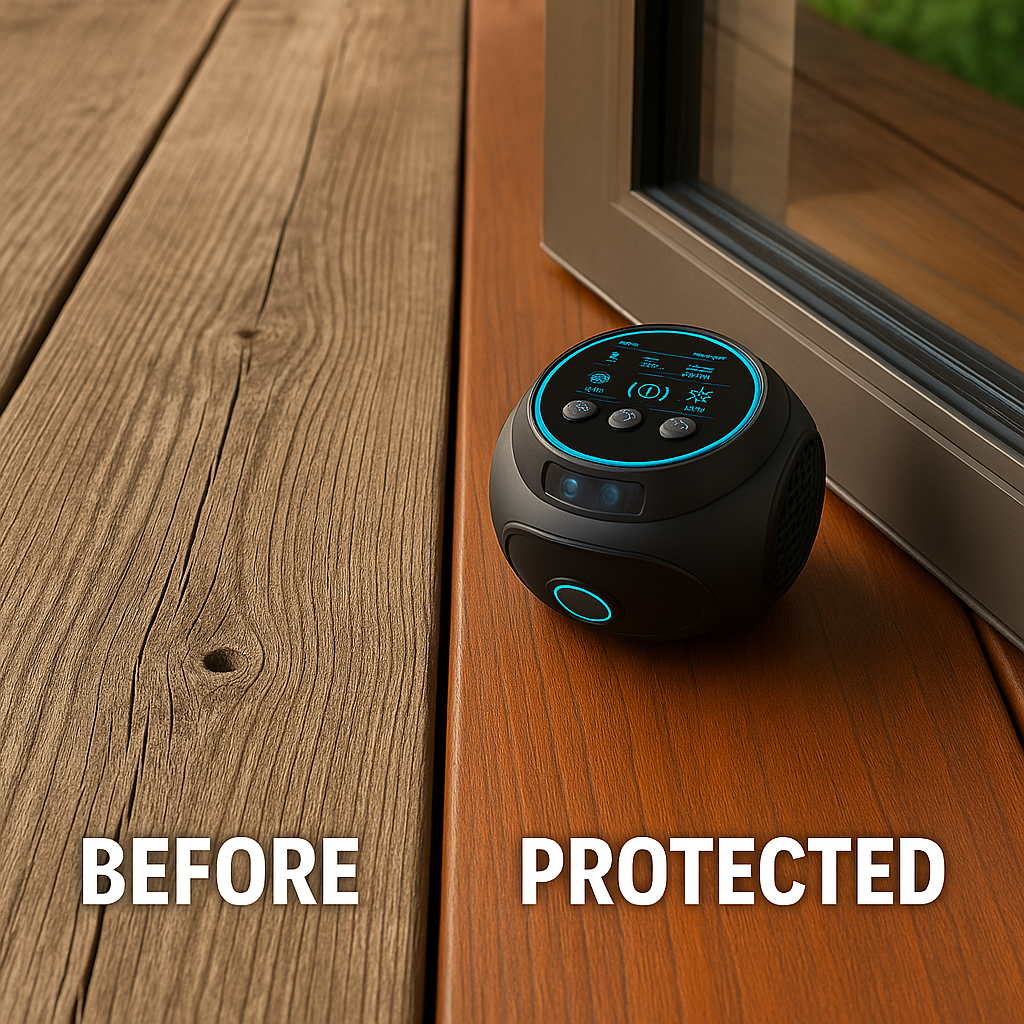 VierraSol | Dispositivo Repelente Ultrasonico de Abejas y Avispas | Sin Químicos. Cobertura de 360° para Control de Plagas en el Hogar y al Aire Libre