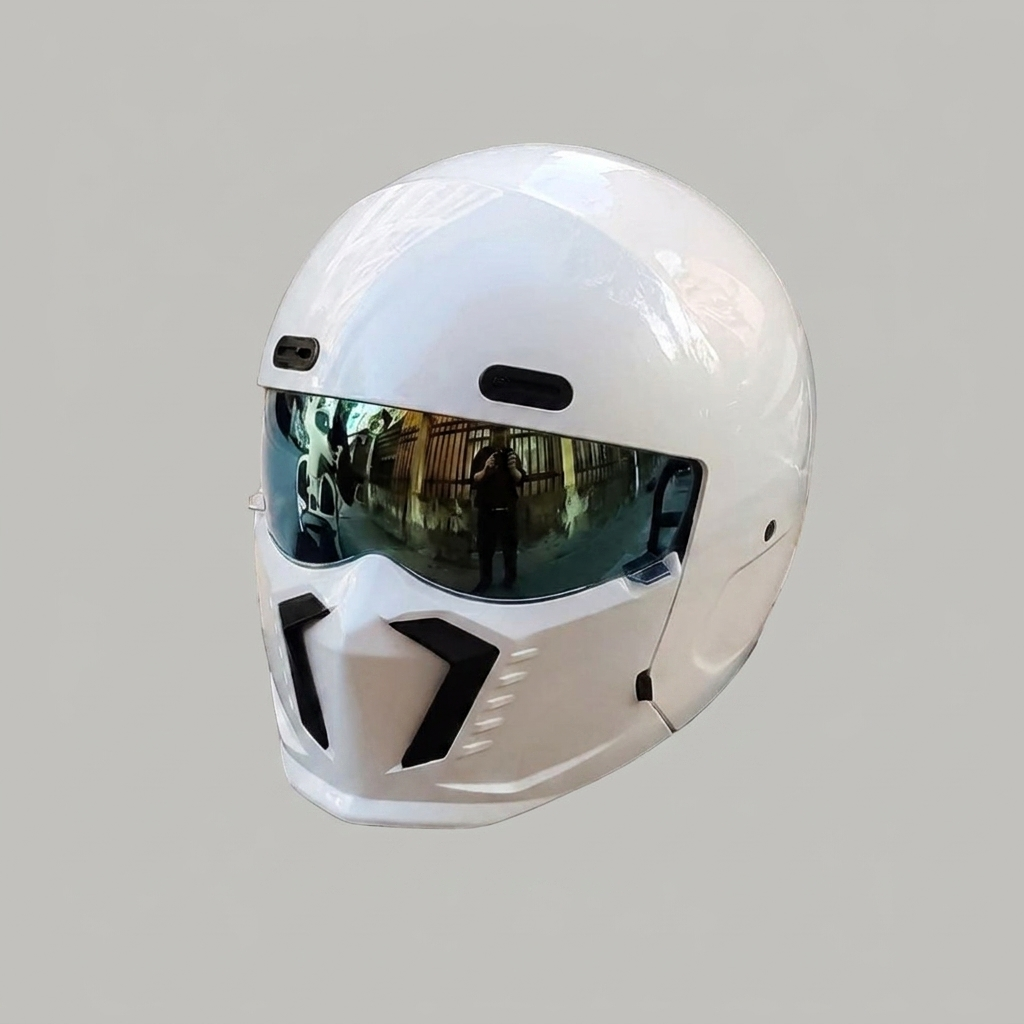 VierraSol | DOT ECE Casco Integral de Motocicleta con Protector de Barbilla Integrado