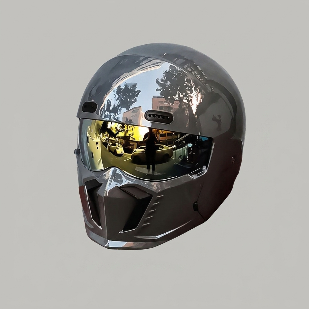 VierraSol | DOT ECE Casco Integral de Motocicleta con Protector de Barbilla Integrado
