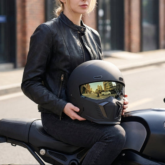 VierraSol | DOT ECE Casco Integral de Motocicleta con Protector de Barbilla Integrado