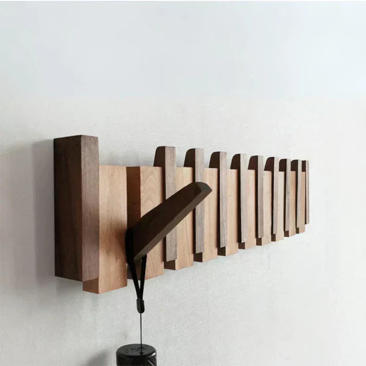 VierraSol | Elegante Perchero de Madera para Colgar Ropa en el Piano