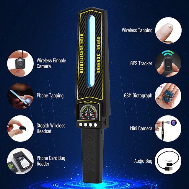 VierraSol | Escáner de Detector de Insectos RF | Buscador de Cámaras Ocultas y Rastreadores | Portátil