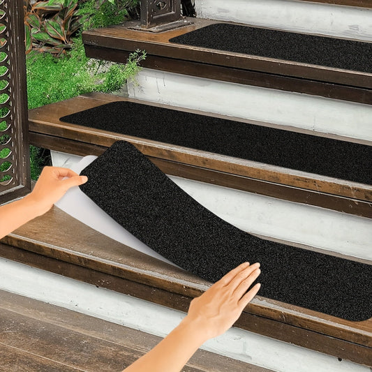 VierraSol | Escalones Antideslizantes 10-Pack – 6"x24", 80-Grano, Resistente a la Intemperie