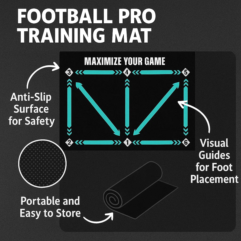 VierraSol | Esteras de Entrenamiento Pro de Fútbol | Antideslizante, 2x2m Espacio para Mejora de Habilidades y Entrenamiento en Casa