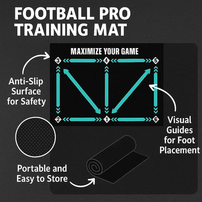 VierraSol | Esteras de Entrenamiento Pro de Fútbol | Antideslizante, 2x2m Espacio para Mejora de Habilidades y Entrenamiento en Casa