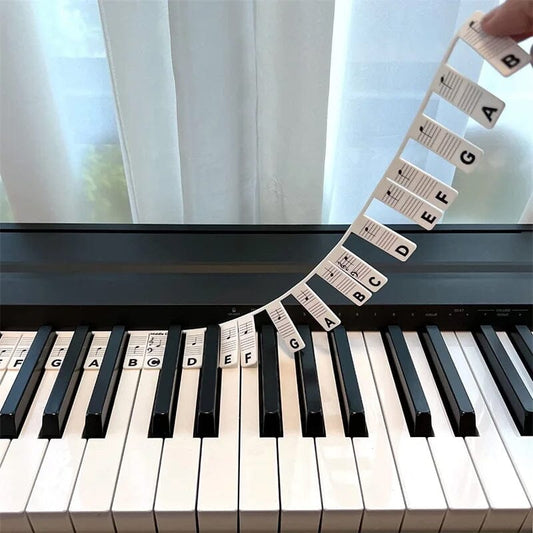 VierraSol | Etiquetas de Notas para Teclado de Piano Removibles