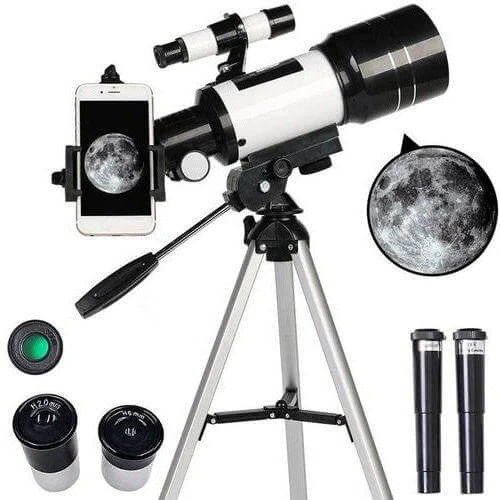 VierraSol | Explora las Estrellas con Facilidad - Telescopio Profesional con Trípode y Zoom de 150x para la Observación de la Luna