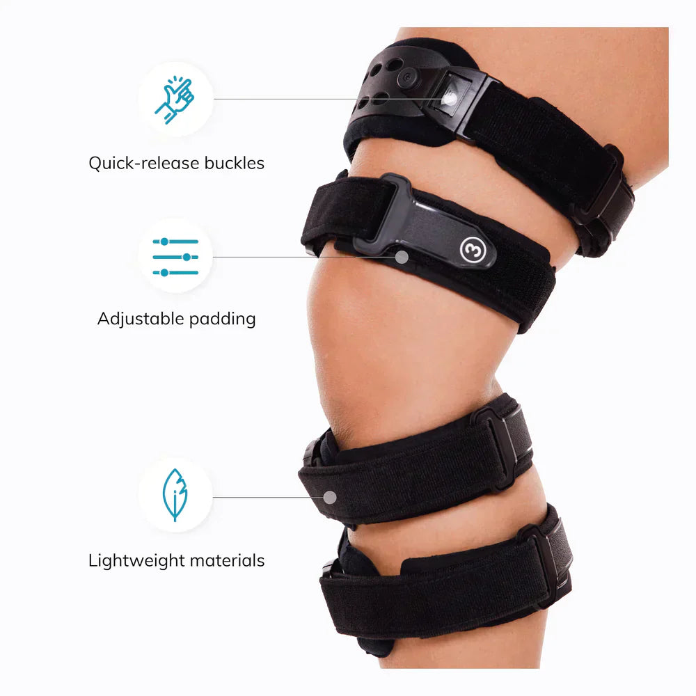 VierraSol | Férula de Rodilla Médica para Descompresión OA | Ortesis de Osteoartritis Unicompartimental | Corrección Varus/Valgus y Control de ROM | Descompresión Medial y Lateral | Rango de Movimiento Ajustable
