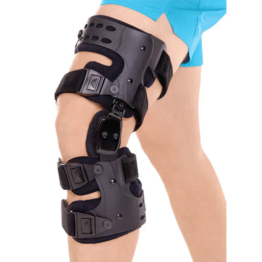 VierraSol | Férula de Rodilla Médica para Descompresión OA | Ortesis de Osteoartritis Unicompartimental | Corrección Varus/Valgus y Control de ROM | Descompresión Medial y Lateral | Rango de Movimiento Ajustable
