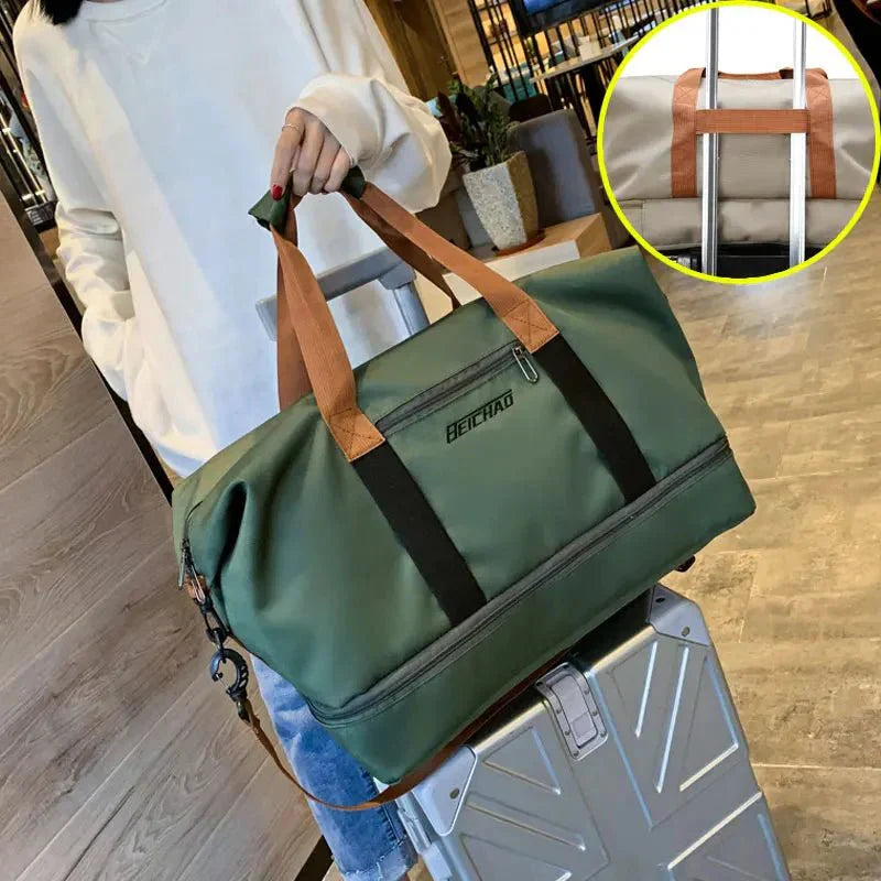 VierraSol | FITVOY DUFFEL – Bolsa de Gimnasio y Viaje Ligera con Compartimento para Zapatos y Separación Húmedo-Seco