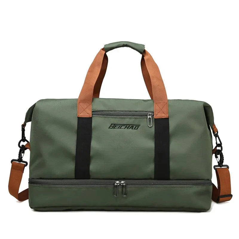 VierraSol | FITVOY DUFFEL – Bolsa de Gimnasio y Viaje Ligera con Compartimento para Zapatos y Separación Húmedo-Seco