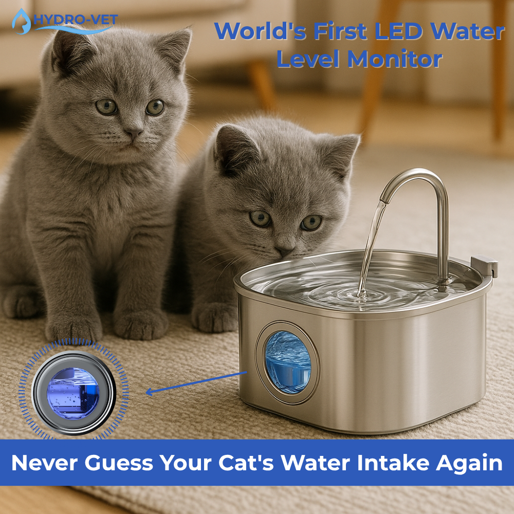 VierraSol | Fuente de Agua para Mascotas AquaSoft Whisper Quiet – 3.2L con LED, Acero Inoxidable y Filtración de 5 Etapas