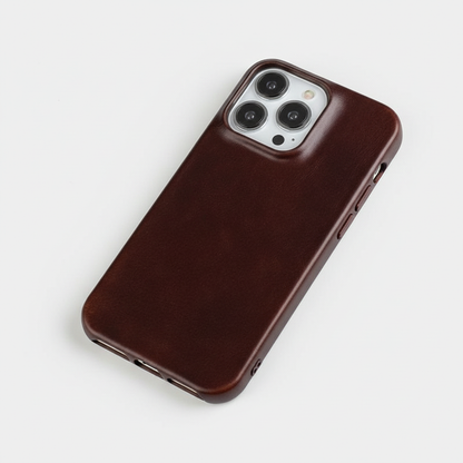 VierraSol | Funda de Cuero Genuino con Cera de Aceite para Apple iPhone