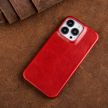VierraSol | Funda de Cuero Genuino con Cera de Aceite para Apple iPhone