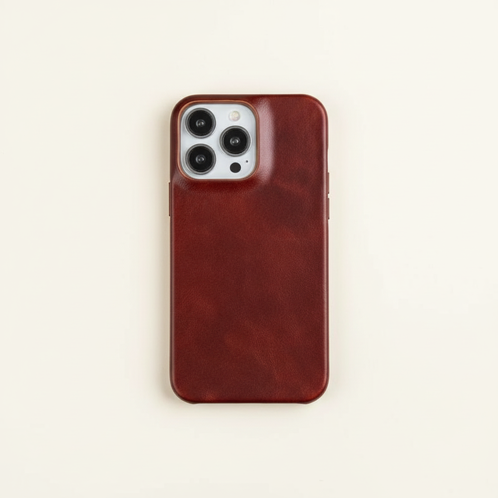 VierraSol | Funda de Cuero Genuino con Cera de Aceite para Apple iPhone